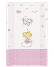 Твърда подложка Lorelli - Little Angel, 50 х 71 cm, бяло и розово