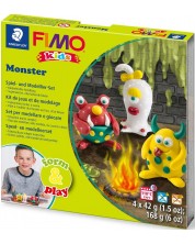 Кoмплект глина Staedtler Fimo - Kids, 4 x 42g, Monster