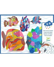 Творчески комплект Djeco - Направи три гигантски животни от хартия -1