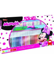 Творчески комплект Multiprint - Minnie Mouse, 3 печата и 36 флумастера