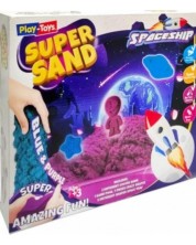 Творчески комплект Play Toys - Кинетичен пясък Spaceship -1
