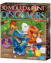 Творчески комплект 4M - Отлей и оцвети 3D динозаври -1