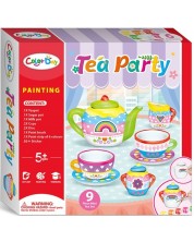 Творчески комплект Color Day - Оцвети собствен керамичен сервиз за чай -1