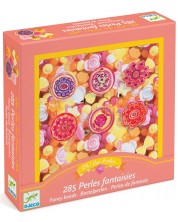 Творчески комплект за бижута Djeco Fancy Beads - Цветчета -1