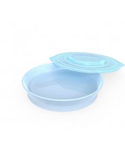 Чинийка за хранене Twistshake Plates Pastel - Синя, над 6 месеца -1