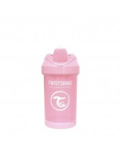 Бебешка чаша с преходен накрайник Twistshake Crawler Cup  - Розова, 300 ml -1