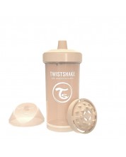 Бебешка чаша с накрайник Twistshake Kid Cup  - Бежова, 360 ml -1