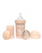 Бебешко шише против колики Twistshake Anti-Colic Pastel - Бежово, 180 ml -1