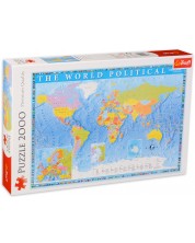 Пъзел Trefl от 2000 части - Политическа карта на света -1