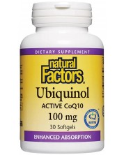 Ubiquinol Active CoQ10, 30 капсули, Natural Factors -1