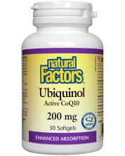Ubiquinol Active CoQ10, 200 mg, 30 софтгел капсули, Natural Factors -1