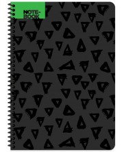 Ученическа тетрадка със спирала Keskin Color Delta - А4, 80 листа, малки квадратчета, асортимент -1