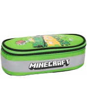 Ученически овален несесер Minecraft Jolly - 1 цип -1