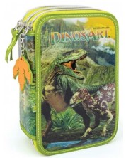 Ученически несесер с пособия DinosArt - Динозаври, с 3 ципа -1
