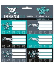 Ученически етикети Ars Una Drone Racer - 18 броя, зелени