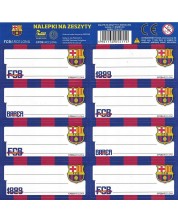 Ученически етикети Derform - FC Barcelona, 7 броя, асортимент