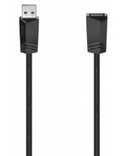 Кабел Hama - 200621, USB-A/USB-A, 5 m, черен -1