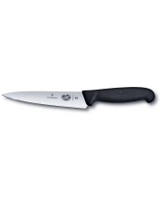 Универсален кухненски нож Victorinox - Fibrox, 15 cm, черен