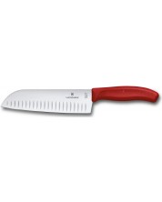 Универсален нож Victorinox - Swiss Classic, Santoku, 17 cm, червен -1