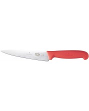 Универсален кухненски нож Victorinox - Fibrox, 15 cm, червен