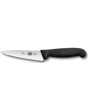 Универсален кухненски нож Victorinox - Fibrox, 12 cm, черен -1