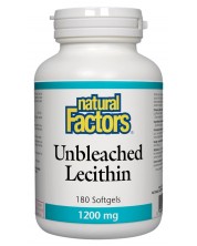 Unbleached Lecithin, 1200 mg, 180 капсули, Natural Factors -1