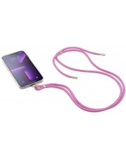 Връзка за телефон Cellularline - Universal, розова/лилава