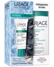 Uriage Hyseac Комплект - Тонираща грижа 3-Regul SPF30 и Мицеларна вода, 40 + 100 ml (Лимитирано) -1