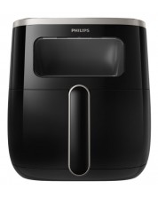 Уред за здравословно готвене Philips - HD9257/80, 1700W, 5.6L, черен -1