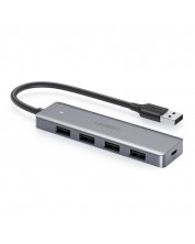  USB хъб Ugreen - CМ219, 4xUSB3.0/USB-A, сив -1