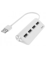 USB хъб Hama - 200120, 4 порта, бял