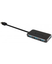 USB хъб Transcend - HUB2K, 4 порта, черен -1