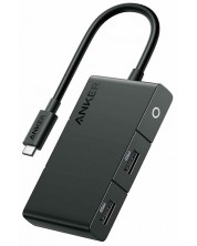 USB хъб Anker - 332 5 в 1, USB-C,  черен -1