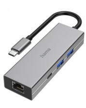 USB-C хъб Hama - 200108, 4 порта, сив -1
