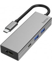USB хъб Hama - 200107, 4 порта, сребрист