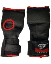 Вътрешни ръкавици за бокс Armageddon Sports - Easy Wrap,  черни/червени -1