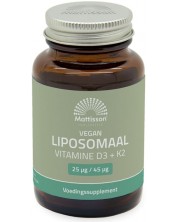 Vegan Liposomal Vitamin D3 + K2, 60 капсули, Mattisson Healthstyle