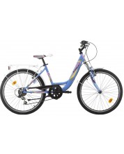 Детски велосипед със скорости SPRINT - Starlet, 24", 381 mm, син -1