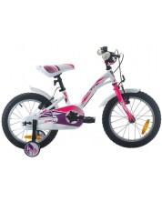 Детски велосипед SPRINT - Alice, 18", 210 mm, бял/розов -1