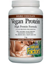 Vegan Protein, шоколад, 1 kg, Natural Factors -1