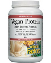 Vegan Protein, ванилия, 1 kg, Natural Factors -1