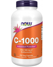 Vitamin C-1000, 250 капсули, Now -1
