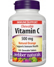 Vitamin С, 500 mg, 120 таблетки, портокал, Webber Naturals -1