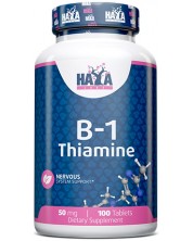 Vitamin B-1 Thiamine, 50 mg, 100 таблетки, Haya Labs