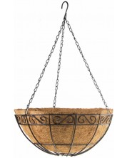 Висяща кашпа с орнаменти Palisad - 690048, 30 cm, с кокосова кошница -1