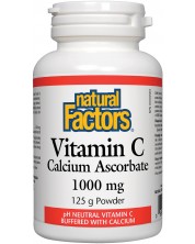 Vitamin C Calcium Ascorbate, 1000 mg, 125 g, Natural Factors