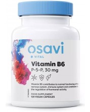 Vitamin B6, 30 mg, 120 капсули, Osavi