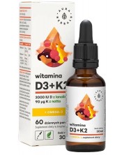 Витамин D3 + K2 + Oмега-3, капки, 30 ml, Aura Herbals -1
