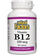 Vitamin B12, 250 mcg, 90 таблетки, Natural Factors -1