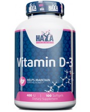 Vitamin D3, 400 IU, 100 капсули, Haya Labs -1